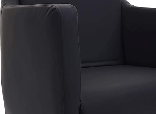 Fauteuil de Salon HWC-H93a, Fauteuil Cocktail Fauteuil Relax Fauteuil - Similicuir Noir - Nail Gallerys