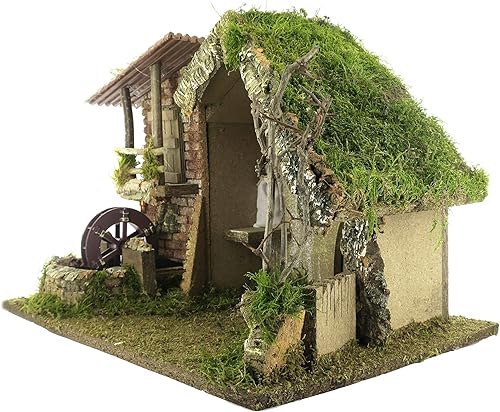 BERTONI Cabane Vide en Bois avec Moulin à Eau Multicolore Taille Unique - Nail Gallerys