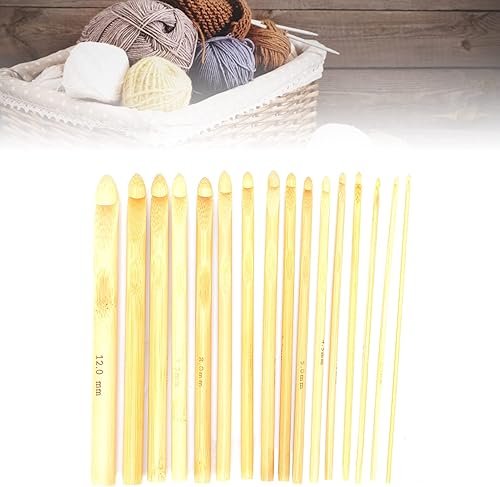 Crochet en bambou, crochet en bambou léger pour foulards tricotés couvertures - Nail Gallerys