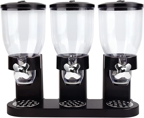 Sinceroduct Triple distributeur de céréales - Distributeur de céréales - Récipient de stockage alimentaire - Nail Gallerys