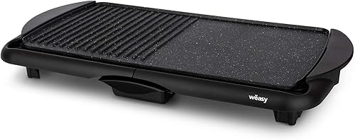 Wëasy Plancha Electrique et Grill sur Table STO52 Compacte 2 en 1 Professionnelle, Plaque Amovible Antiadhésive Pierre, Compatible Lave Vaisselle - Nail Gallerys