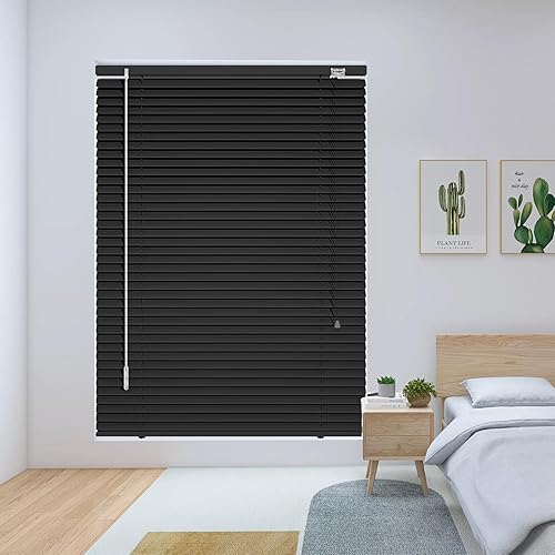 Store Venitien Aluminium Exterieur, Stores Vénitiens Intérieurs pour Fenêtres sur Mesure Largeur 25-165cm Hauteur 50-290cm Rideaux Occultant D'Intimité Toutes Les Pièces De Montage Incluses(White) - Nail Gallerys