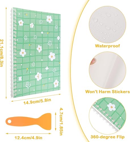 Album de collection d'autocollants avec spatule en plastique livre d'autocollants réutilisables bloc-notes, collection d'autocollants d'activité, organisateur d'autocollants, albums pour collectionner - Nail Gallerys