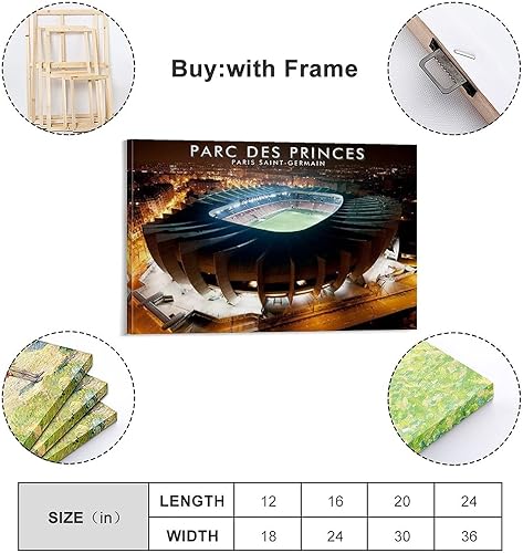 GUCII 1art1 Poster décoratif Motif Parc des Princes 30 x 45 cm - Nail Gallerys
