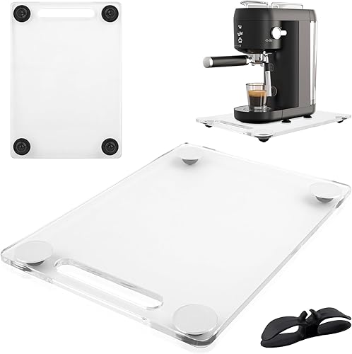 Planche coulissante pour Thermomix TM6 TM5 avec roulettes à 360 °, 26 x 36 cm, planche à roulettes en acrylique, légère Thermomix (transparent) - Nail Gallerys