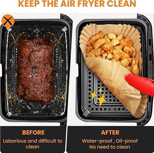 150 Pièces Papier Cuisson Air Fryer pour Ninja Foodi FlexDrawer Air Fryer 10,4L AF500EU, Papier Sulfurisé pour Friteuse, Doublure en Papier Jetable Air Fryer Accessoires pour Ninja AF500EU - Nail Gallerys