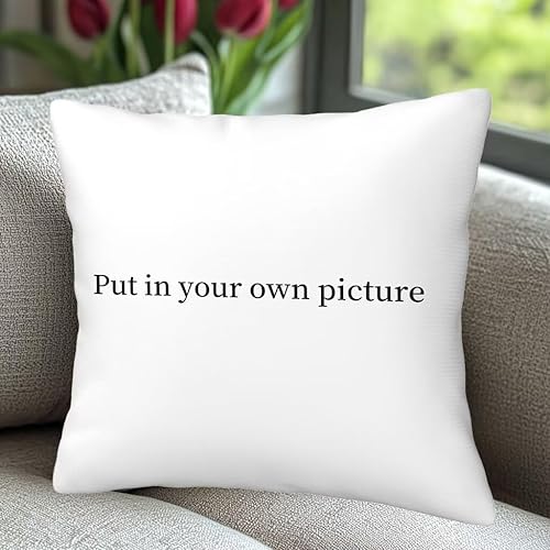 Housses de Coussin Personnalisables 60x60cm, Housses de Coussin Personnalisées avec Votre Photo et Votre Texte, Impression Recto Verso, Housse Canapé Decoratif, Décoration D'intérieur Cadeau B-70 - Nail Gallerys