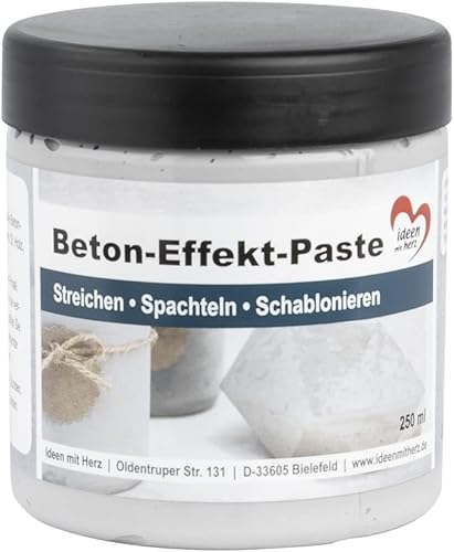 Ideen mit Herz Pâte à Effet Béton | Peinture pour Créer un Aspect Béton | 250 ml - Nail Gallerys