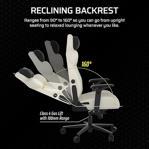 Corsair TC500 Luxe Fauteuil Gaming, Shadow, Taille Unique - Nail Gallerys