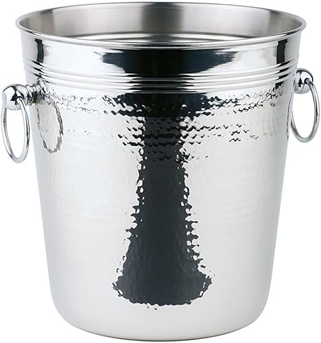 APS Weinkühler/Sektkühler mit seitlichen Griffen, Transparent - Abmessungen : 20 x 20 cm, Hauteur : 20 cm, Volume : 4,5 l - Nail Gallerys