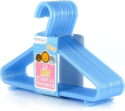 HANGERWORLD - Lot de 36 cintres en Plastique - 29,2 cm - pour Pantalon, Jupe de bébé et d'enfant - Blancs - Nail Gallerys