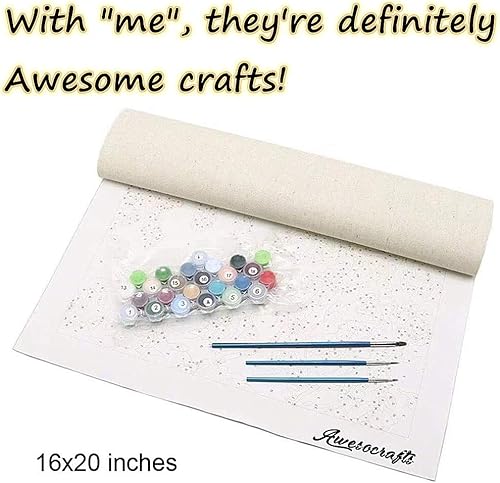 Awesocrafts Kit de peinture par numéros, pour adultes et enfants, 40,6 x 50,8 cm (guitare, sans cadre) - Nail Gallerys