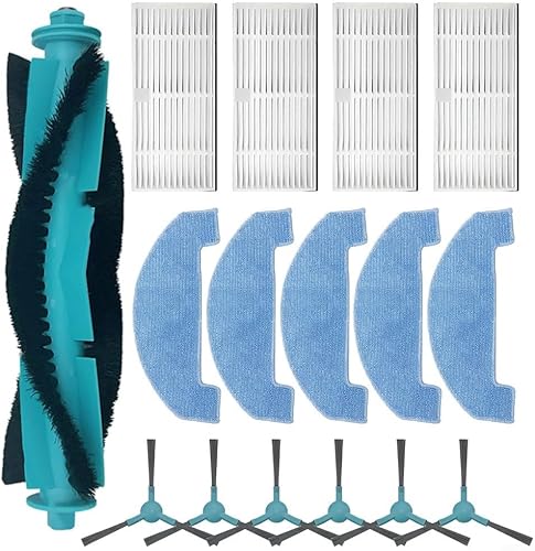 Daaxing Lot de 16 brosses latérales principales Hepa pour aspirateur robot Conga 2299 Ultra Home Genesis/X-Treme, 1 brosse principale, 4 filtres HEPA, 5 serpillères, 6 brosses latérales - Nail Gallerys