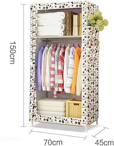 HYLR Armoire Simple, dortoir étudiant en Tuyau et en Tissu Étagères en Armoire Finition de l'armoire de Rangement - Nail Gallerys