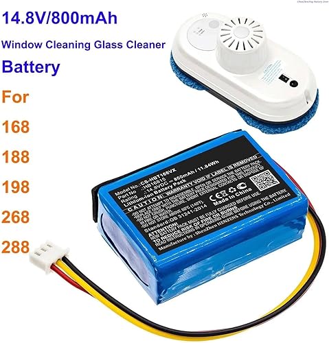 Batterie: 800mAh for Robot Nettoyeur De Vitres HB16815, Compatible avec HOBOT, Modèles 168, 188, 198, 268, 288, avec Outil De Remplacement. - Nail Gallerys