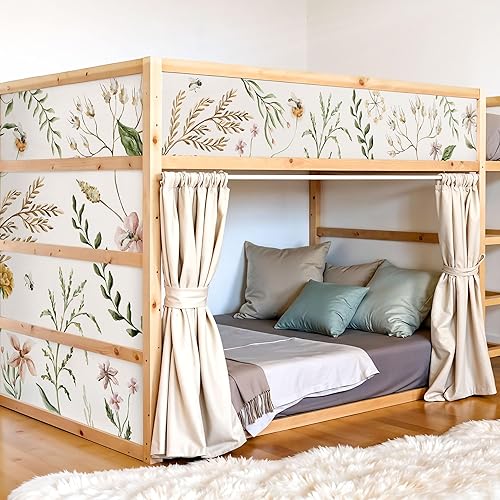 Unik Nordic Stickers pour Lit IKEA KURA, Arcs-en-Ciel Scintillants, Lot de 2 Autocollants Partie Inférieure, Film Autocollant pour Meuble, Décoration Chambre Enfant - Nail Gallerys