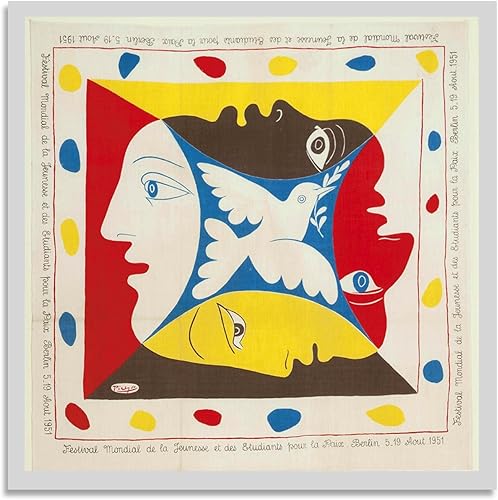 Abstrait Artistique Décor À La Maison Mur Art Impression Sur Toile Picasso World Famous Peintures Oeuvre Photos pour Salon Murs Décoration 50x50cm Sans Cadre - Nail Gallerys