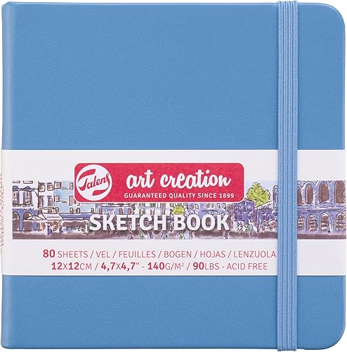 Talens Art Creation Carnet de croquis 80 feuilles Bleu lac 12 x 12 cm - Nail Gallerys