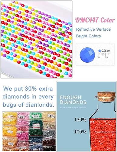 Hoonjiin 5D diamond painting Complet,DIY Amore pupazzo di neve Diamond Painting Kits,Round Drill Broderie Art du Diamant painting Kit pour Adultes Enfants Décoration 70x70cm - Nail Gallerys