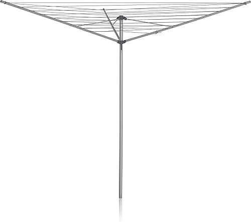 Addis, Séchoir à Linge Rotatif, Gris métallisé, 35 m - Nail Gallerys