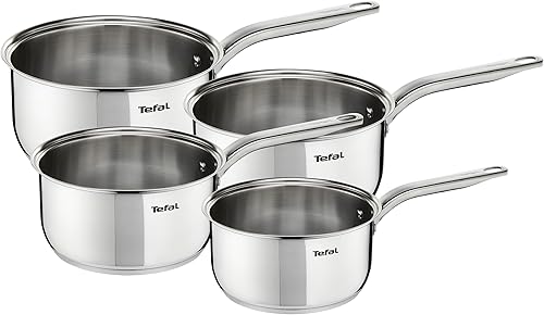 TEFAL INTUITION INOX INDUCTION Batterie de cuisine 4 casseroles 14/16/18/20 cm A702S414 - Nail Gallerys