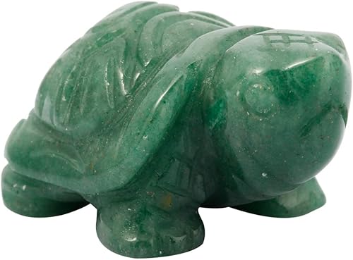 Nupuyai Tortue Figurine Pierre de Poche Sculpté Porte-Bonheur pour la Chance et Richesse, Pierre Semi-Précieuse Cristal Tortue Feng Shui Décoration pour Maison Bureau, Aventurine Verte Naturelle - Nail Gallerys