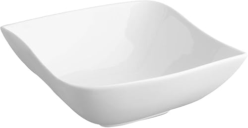 Saladier Carré Design Vague - 24 X 24 Cm - Porcelaine - Nail Gallerys