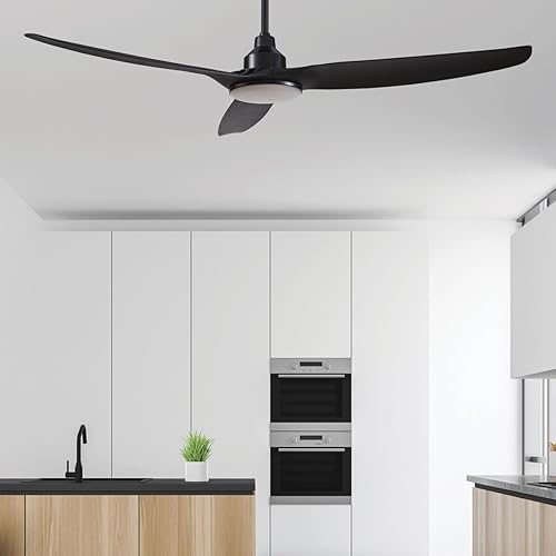 Fanelite - Brasseur d'air 132 cm blanc FANDC52LN - Moteur DC 18W - Lumière LED 20W dimmable 3 couleurs - Télécommande - 3 pales - Très silencieux - Nail Gallerys