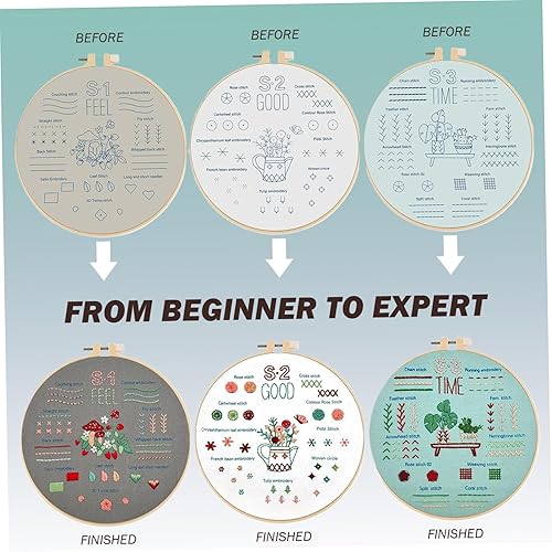 Kits de Point de Croix, 1 kit Broderie Set, kit Broderie à Main avec Motifs estampillés, Kits Point Croix, y Compris des Outils pour Apprendre différents Points pour Les Adultes d'amant a - Nail Gallerys