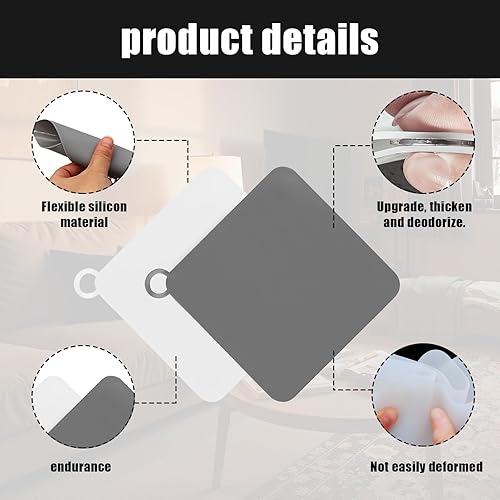 Huybaa 4PCS Bouchon de Vidange en Silicone Anti-Odeur, 15x15cm Bouchon Douche Universel pour Évier, Cuisine, Salle de Bain et Buanderie (Blanc*2 + Gris*2) - Nail Gallerys