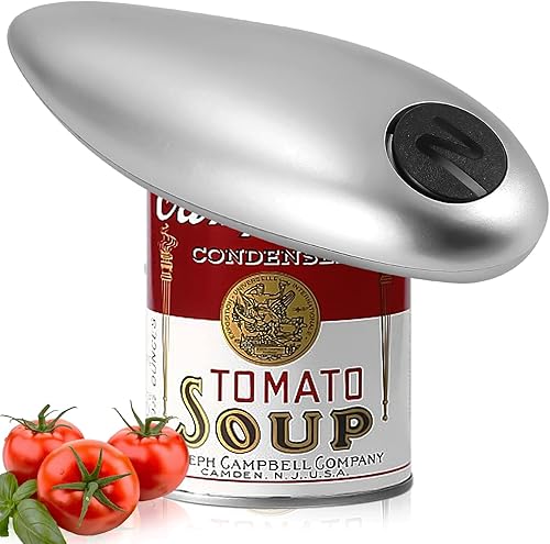 Yulado Electrique Ouvre Boite De Conserve, Sans Bord Tranchant, Une Seule Touche, Ouvre-Boîte Portable En Argent, Mains Libres, Pour La Cuisine, Les Personnes Arthritiques Et Les Personnes Âgées - Nail Gallerys