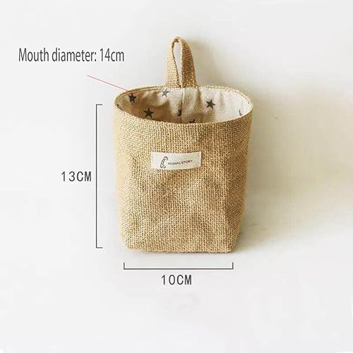 Monba 2PC Petite en Coton et Lin Sac à Pinces à Linge avec Cintre – Durable à Suspendre Sac à Pinces à Linge Pinces à Linge pour Pinces à Linge avec Cintre, Coton et Lin, Grey Star, 10 X 14X13 cm - Nail Gallerys