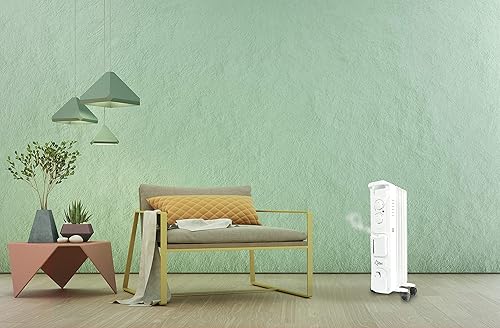 SUNTEC Radiateur À Bain d’Huile 2en1 Heat Safe 1500 Humid Pour Pièces jusqu'à 45 m³ (~19 m²)/ Silencieux / 3 niveaux de chauffage (500/1000/1500 watts) - Nail Gallerys