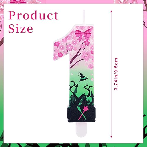 Bougie Anniversaire sur Thème Sorcières, Bougie Numéro Rose et Verte pour Fête d'Anniversaire Mariage Anniversaire Décoration(Numéro 3) - Nail Gallerys