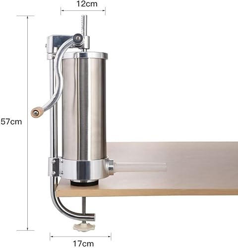 OHMG Poussoir à Saucisses,Machine à Saucisse,Remplissage de Saucisse en Acier Inoxydable avec 4 Tubes de Différentes Tailles,Remplisseur professionnel de saucisses,Machine à Saucisses (3L) - Nail Gallerys