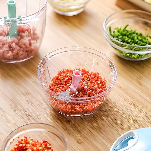 Retoo Hachoir à oignons avec lame en acier inoxydable, hachoir à oignons, hachoir à oignons, hachoir à légumes, hachoir manuel multiple, hachoir manuel pour fruits et légumes, hachoir à fruits - Nail Gallerys