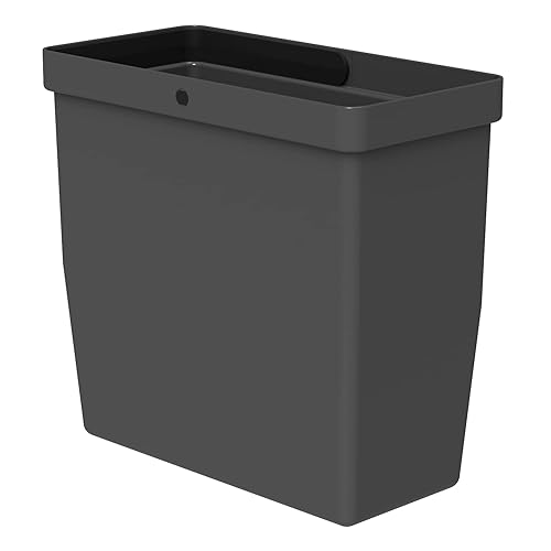 LM 533 Eco Recycled Waste Bin 11 Litres Narrow Space-Saving 15 x 30,5 x 28,5 cm Idéal pour une installation dans une séparation LM délavé Bin - Nail Gallerys