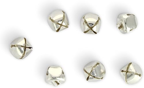 Grafoplás Fixo Kids Lot de 7 grelots en métal argenté Ø 13 mm pour travaux manuels scolaires et décorations pour enfants Noël, célébrations et fêtes - Nail Gallerys