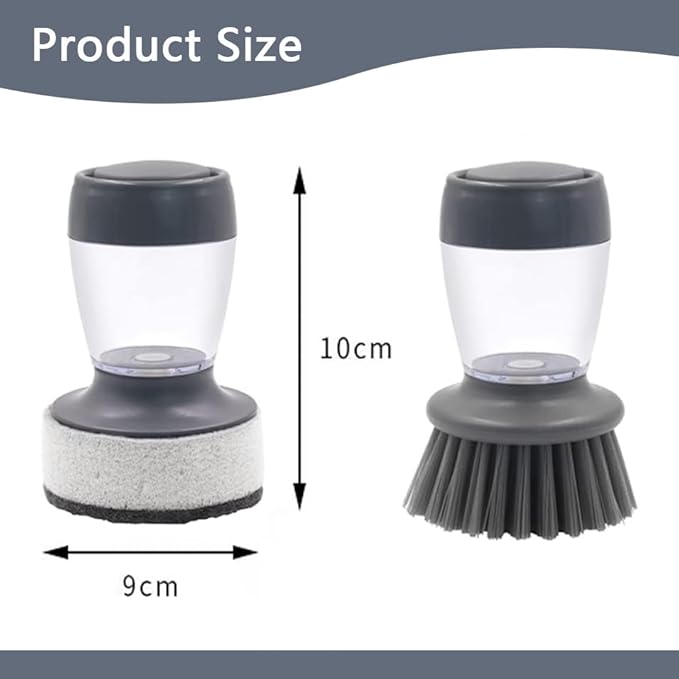 Youery 2 Pièces Brosse à Vaisselle de Cuisine, Brosse à Vaisselle Distributrice de Savon, Brosse à Main de Cuisine pour Le Nettoyage de la Vaisselle, des Casseroles, des Poêles et des éviers - Nail Gallerys