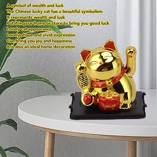 Ensemble de Bras Agitant Lucky Cat, 2 Pouces Maneki Neko Lucky Fengshui Cat Vivid Lovely Statue Solaire de Chat Fortune pour Décorer Les Ouvertures d'affaires de la Voiture de la - Nail Gallerys