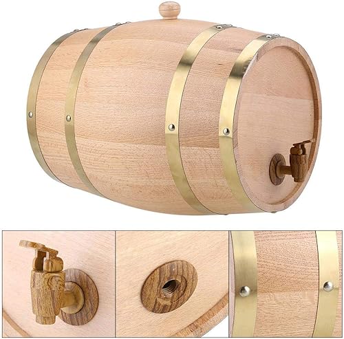 Baril de vin en chêne de vin personnalisé, 10 L, en bois de chêne vintage, pour usage quotidien, pour whisky, bourbon, une tequila, rhum, une sauce chaude et bien plus encore. - Nail Gallerys