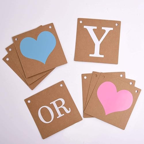 Décorations de douche de bébé, bannière d'anniversaire de bébé garçon ou fille affichage de la bannière de sexe bunting drapeau bébé annonce de fête d'affichage de sexe - Nail Gallerys