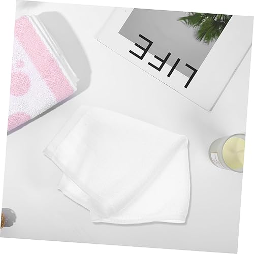 DONFAMDS Lot De 10 Serviettes De Bain En Coton Doux 30 X 30 Cm Très Absorbantes Lavables En Machine Blanches - Nail Gallerys