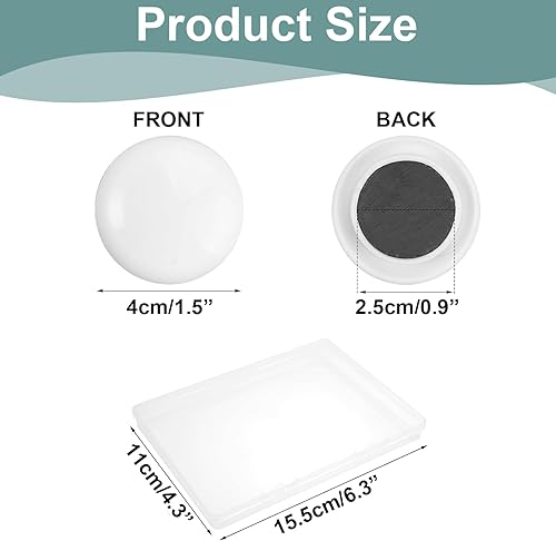 10 Pièces Rideau Douche Aimant Blanc Poids Rond, Poids de Draperie Magnétique, Poids Rideau de Douche Pince Empêche Le Rideau de Douche de Bouger avec Le Vent, pour Rideaux Nappes - Nail Gallerys