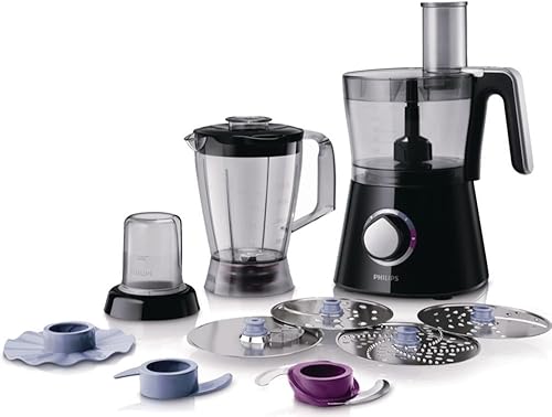 Philips HR7762/90 Robot Viva collection Bol + Blender + Hachoir + Disque à Frites Moteur 750watts Noir - Nail Gallerys