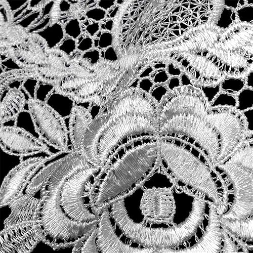 GIVBRO Applique en dentelle - Patchs à franges - Broderie - Couture - Robe de mariée - Bricolage - Accessoires de vêtements - #A158 - Nail Gallerys