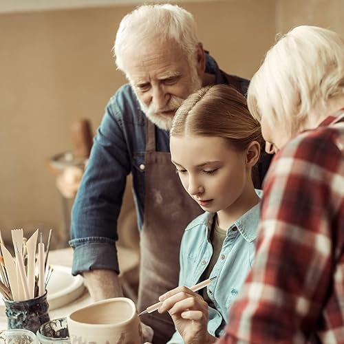 Funngy Outil de Poterie,10 PCS Complet de Poterie et Sculpture en Argile Autodurcissante Outils de Modelage pour Céramique DIY Créatif pour Adultes et Enfants Parfait pour Débutants et Professionnels - Nail Gallerys