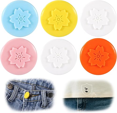 Lyreh 6pcs Cache-Boutons de Chemise, 2cm Cache-Boutons Silicone Amusant Hommes Femmes Couleurs Mélangées Accessoires Pratiques pour Jeans Chemises Robes - Nail Gallerys