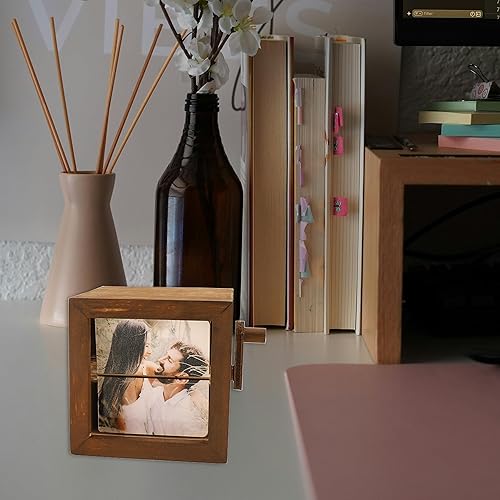 Album photo personnalisé à manivelle Cadre Photo Flipbook Personnalisé avec Lumière, Machine à animer les boîtes à photos de la Saint-Valentin Décoration de table pour hommes femmes couples - Nail Gallerys