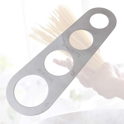 YOUNAFEN Doseur à spaghetti à 4 trous en acier inoxydable - Règle de cuisine - Outil de mesure sans ruban - Outil de mesure pour la maison - Fournitures de salon - Mesure de la température de la - Nail Gallerys
